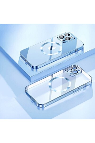 m.tk moveteck Iphone 12 Uyumlu Pro Max Kılıf Kamera Korumalı Metalik Parlak R...
