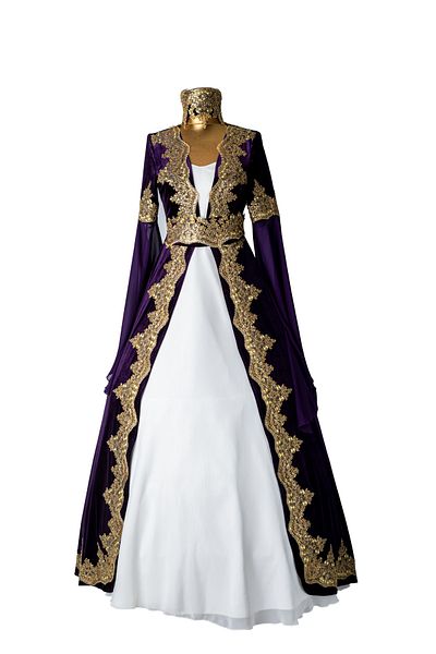 DolunayModa Caftan Bindalli New Season Gold Lace