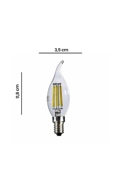 Heka Kıvrık Uç 6w E14 660lm Ampul - 6500k Beyaz Işık