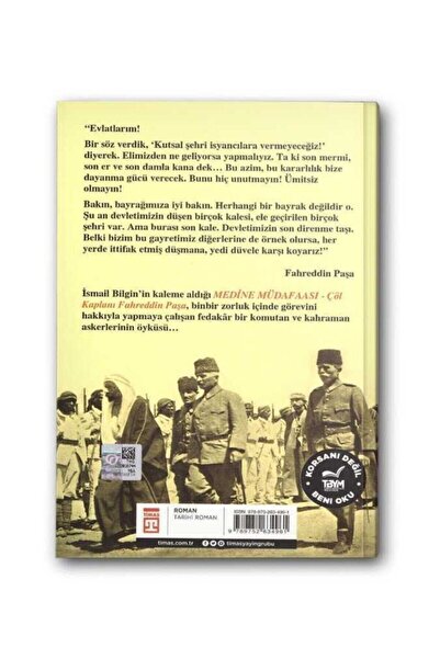 Timaş Yayınları Medine Müdafaası Çöl Kaplanı Fahrettin Paşa