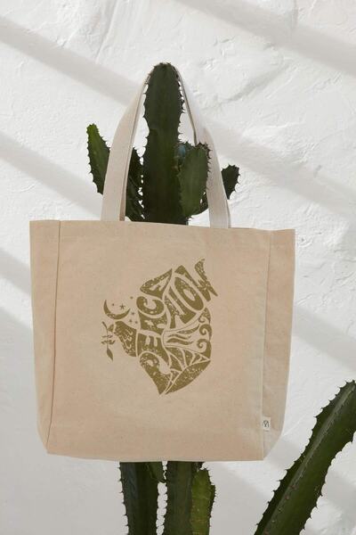 Manuka Bedruckte Canvas-Einkaufstasche Peace