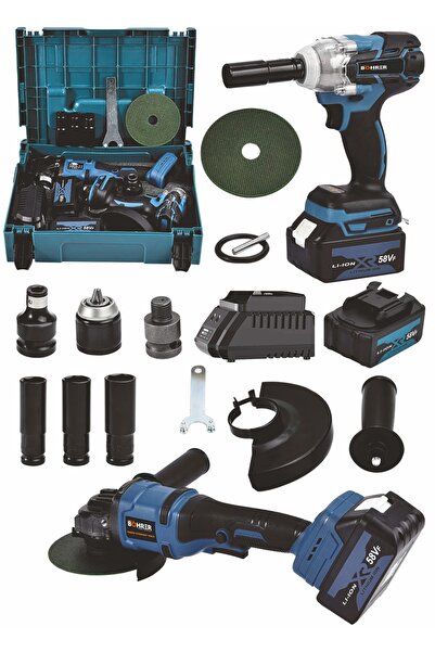 BÖHRER Ultra 2 Li Set 58vf Akülü Somun Sıkma + Akülü Taşlama Makinesi - Ultra...