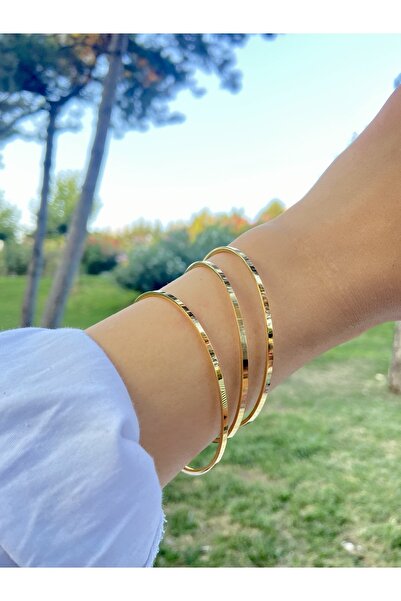TREND سوار نسائي موديل ذهبي مكون من 3 قطع