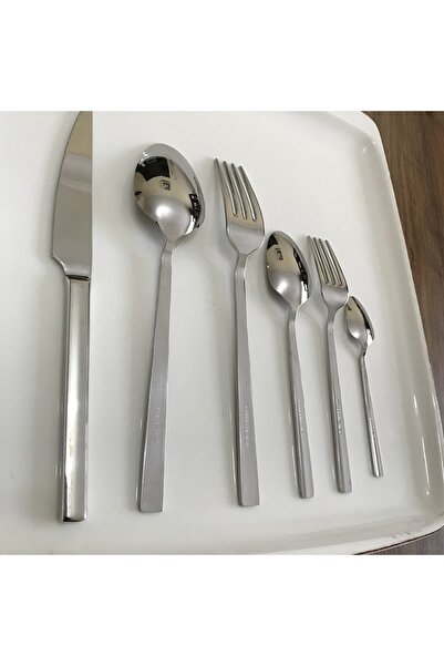 Kardelen Istanbul 77 Piece Spoon Fork Knife Set for 12 People