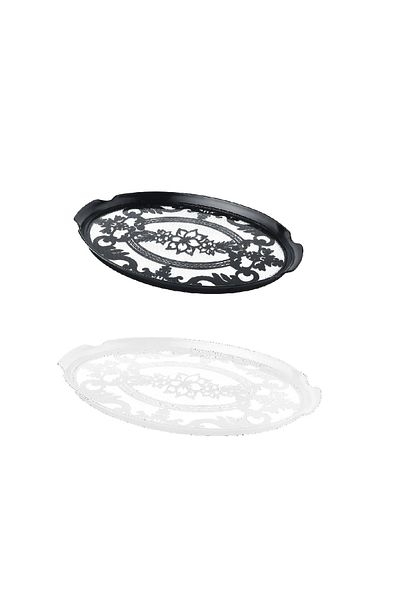 Lorin 2 Pieces Patterned Tray Tea Treat Serving Tray