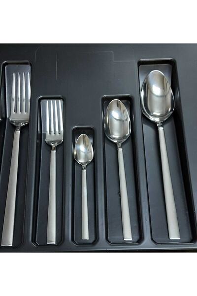 Kardelen شوبوك طقم شوكة ملعقة 60 قطعة لـ 12 شخص (بدون سكين)