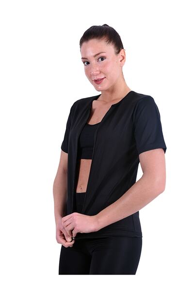 secret moda Σετ φόρμας σάουνας Icgimod με κοντό μανίκι με φερμουάρ