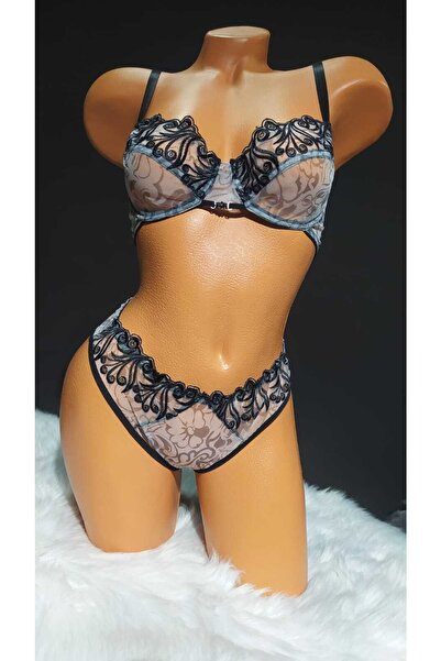 Masal Lingerie Sutien de damă din dantelă cu broderie elegantă