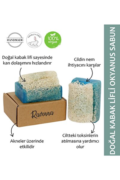 RAVENNA Doğal Kabak Lifli El Yapımı Okyanus Sabunu