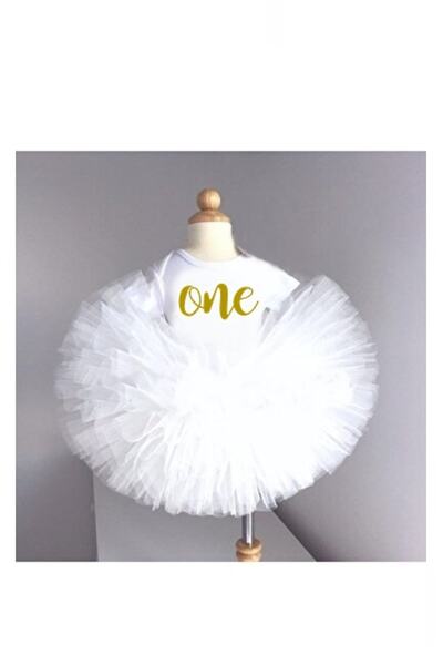 bba new trend تنورة توتو بيضاء بعمر سنة واحدة، مجموعة أزياء عيد الميلاد، مجموعة بادي بعمر سنة واحدة