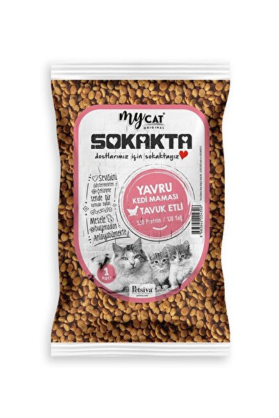 My Cat Mycat Sokakta Tavuk Etli Yavru Kedi Maması 1kg
