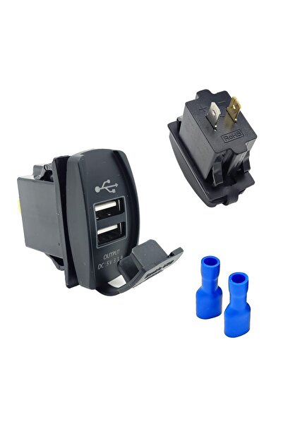 allestock Su Geçirmez Çift Usb 12-24v Araç Şarj Soketi