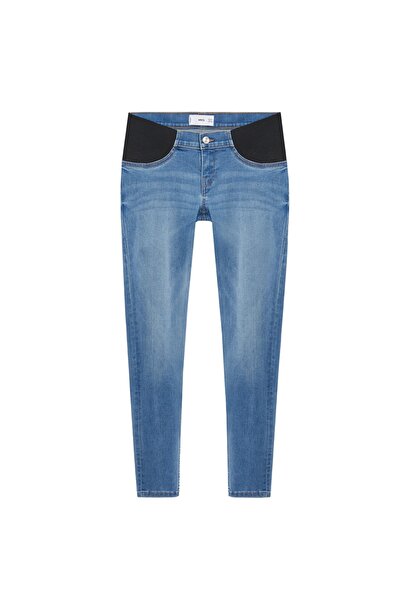 MANGO Woman Kadın Donuk Mavi Pantolon 17032513