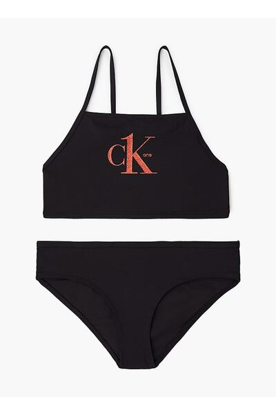 Calvin Klein Siyah Kız Çocuk Bikini Takım Ky0ky00007-bralette Bıkını Set