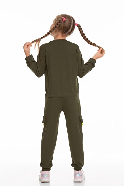 Cicitime Girl's Daily School Suit with Front Pocket Detail