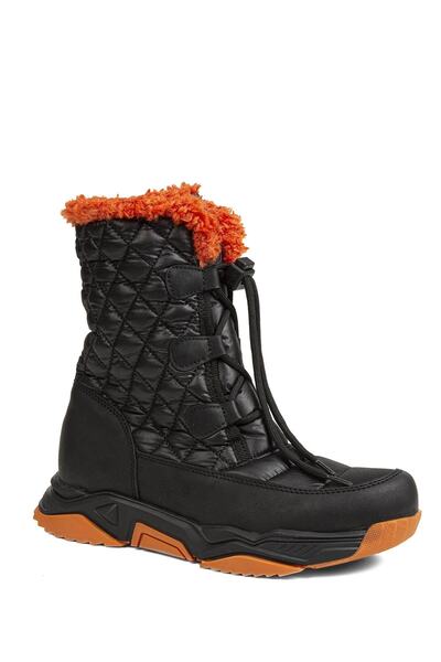 Benetton Μπενέτον ® | Bn-30394 - 3256 Πορτοκαλί Μαύρο - Γυναικείες Μπότες