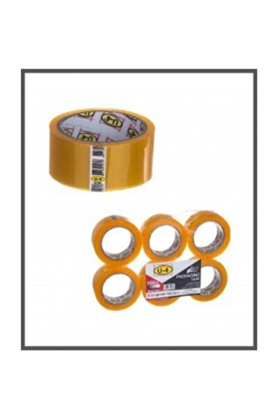 Genel Markalar 100 Metre Şeffaf Koli Bandı 6'lı - U4 Marka Yüksel Kaliteli
