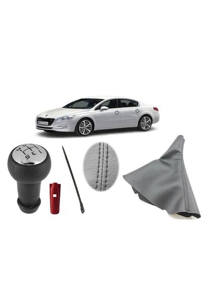 Vts Körük Peugeot 307 Gear Bellow + Gear Knob Black Stitching + glossy Cover ...