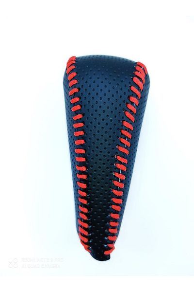 OtoAliEfe Leather and Red Stitching for Citroen C2 C3 C4 C5 Automatic Gear Shift Knob