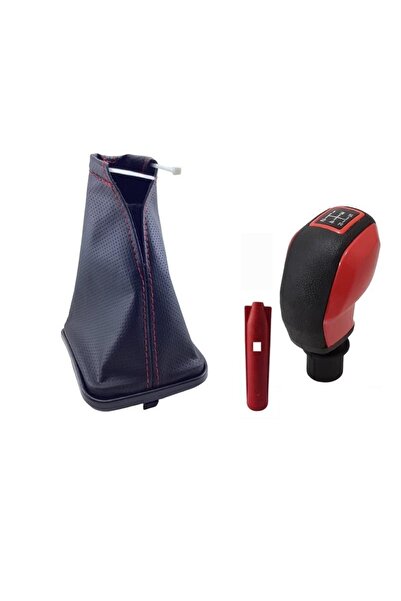 Vts Körük Fiat Linea Punto Vites Körüğü Ve Spor Topuzu Delikli Deri Kırmızı D...