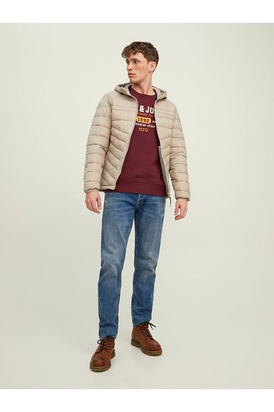 Jack & Jones 12211785   Jack Jones Jjehero Puffer Hood Sn Ανδρικά παλτό Πιατικά