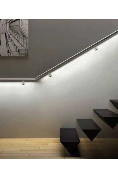 WOLFMAR 3 Çipli Beyaz Şerit Led 4 Metre 12v Adaptör Mutfak Dolap Led Aydınlatma,mobilya Led Aydınlatma