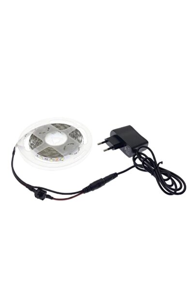 WOLFMAR 3 Çipli Beyaz Şerit Led 3 Metre 12v Adaptör - Mutfak Dolabı Led Aydınlatma, Mobilya Led Aydınlatma