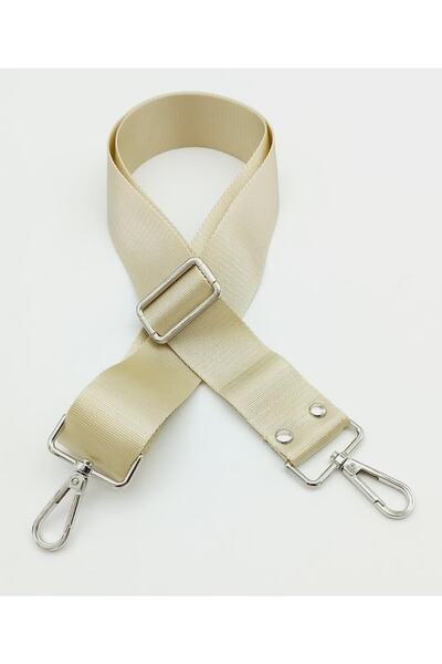 angel çanta aksesuar عمود بوليستر 120x4 سم بيج مع معدن فضي