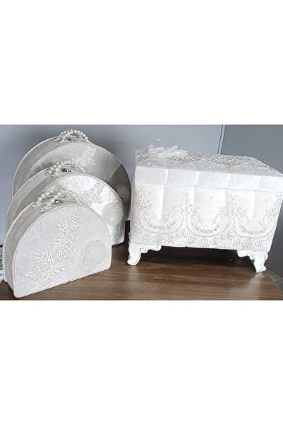 Duru Çeyiz Sandıkları Söz Nişan Bohça Gelin Düğün Çeyiz Sandık 5 Li Dügün Paketi