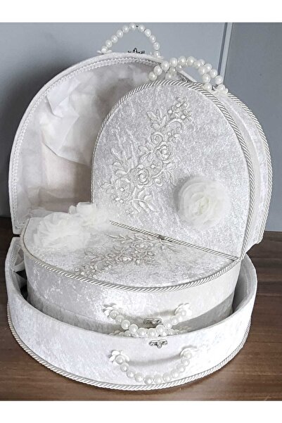 Duru Çeyiz Sandıkları Söz Nişan Bohça Gelin Düğün Çeyiz Sandık 3 Lü Set
