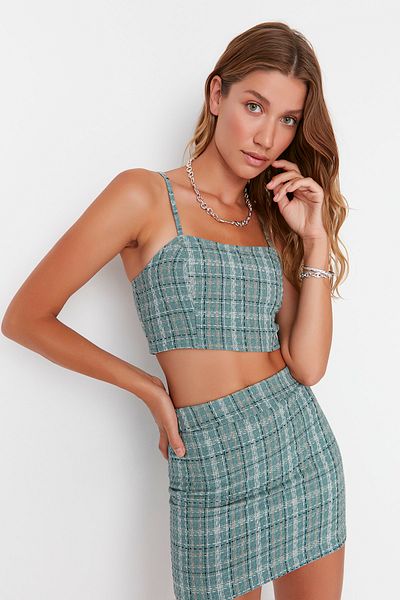 Trendyol Collection Μπλούζα με υφαντό λουράκι TWOAW23BZ00327