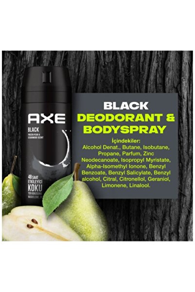 Axe 6'lı Erkek Deodorant Sprey Black 150 Ml
