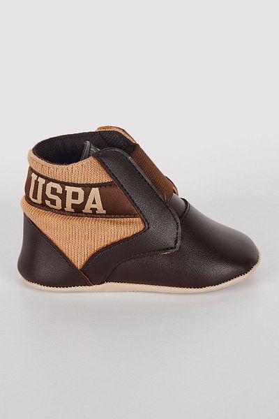 U.S. Polo Assn. Licensed Brown Baby Slippers