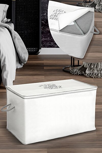 Meleni Home Mega Boy Yorgan Hurcu - Sandık Tipi Yastık Yorgan Saklama Hurcu 75 X 45 X 45 Cm