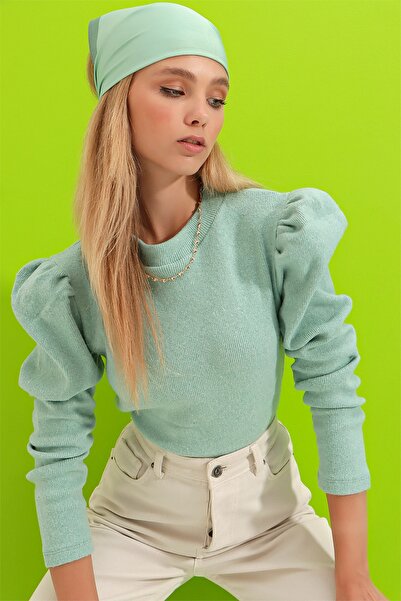 Trend Alaçatı Stili Dámská košilková halenka s polovičním rolákem princezna ALC-X5042