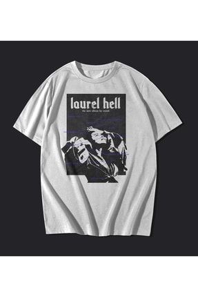rebelberi Mitski Laurel Hell Yaz l Beyaz Oversize Unisex T shirt Ti ort Tee Fiyat Yorumlar Trendyol