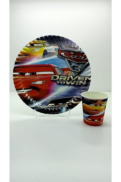 Happyland Birthday Party - 8 Person Cars Themed Plate Cup Set
