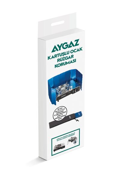Aygaz Ms-2500 Bs Çantalı Portatif Ocak+ Kartuşlu Ocak Rüzgar Koruması - Mavi