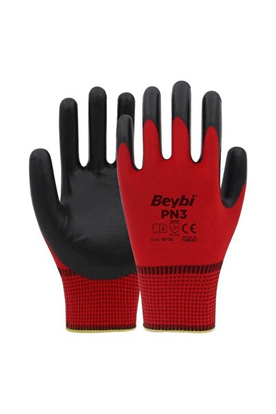 Beybi قفازات العمل الحمراء Pn3 10/xl