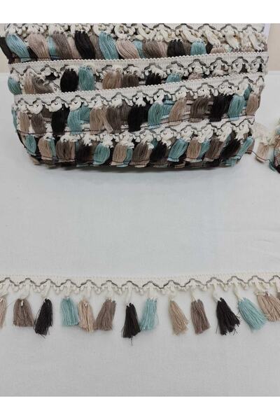 Esteks Dantel ve Tekstil Aksesuarları Renkli Saçak Püskül 5 Metre