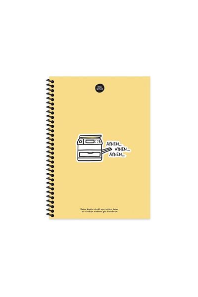 erykitap Sharp Color Hisli Şeyler 17x24 100 Yp Hard Cover cu spirală cu dungi -aynen