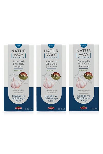 Otacı Naturway Clinical Garlic Plant Extract Shampoo 500 ml Anti-Dandruff and Spill