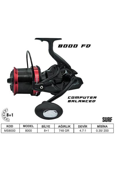 Genel Markalar Portfish Mosso Model 8000 Fd Balıkçı Surf Olta Makinası 8+1 Bb