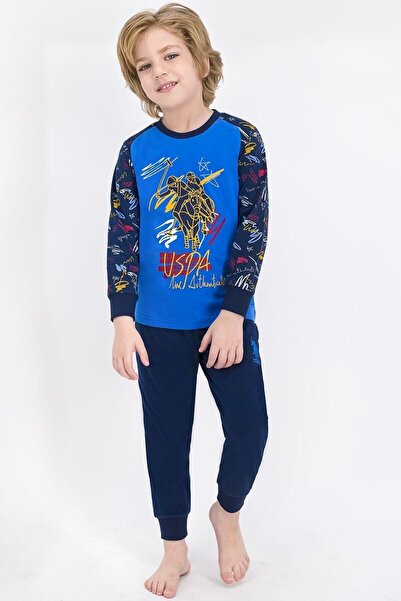 U.S. Polo Assn. Men's Blue Licensed Children's Pajama Set
