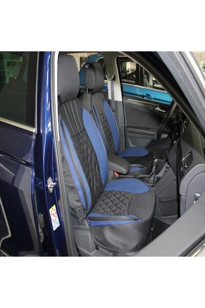 Generic Brand Chevrolet Kalos Black-Blue Auto Seat Cushion Orthopedic Set of 5