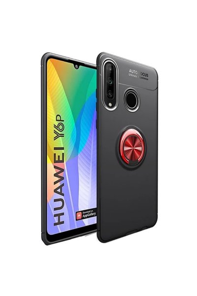 Smart Tech حافظة Huawei Y6p Power المصنوعة من السيليكون مع حلقة