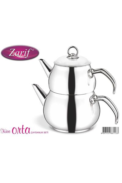 Zarif HNY - Küre Orta Boy Metal Saplı Kendinden Süzgeçli Çaydanlık