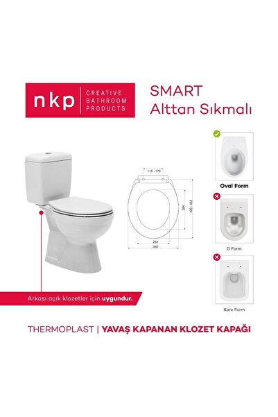 NKP Klozet Kapağı Smart Yavaş Kapanır
