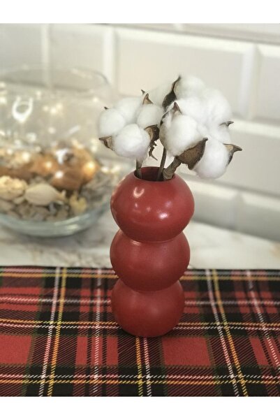 Genel Markalar Vazo 14 cm Obje Kırmızı Bubble Ps3951