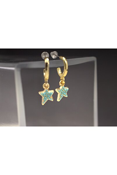 Roe takı aksesuar أقراط نجمة حجر الفيروز للنساء